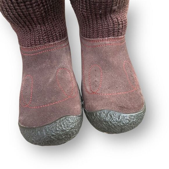 KEEN Shay Women's Brown Suede Knit Ankle Booties Size 7 - Picture 6 of 11